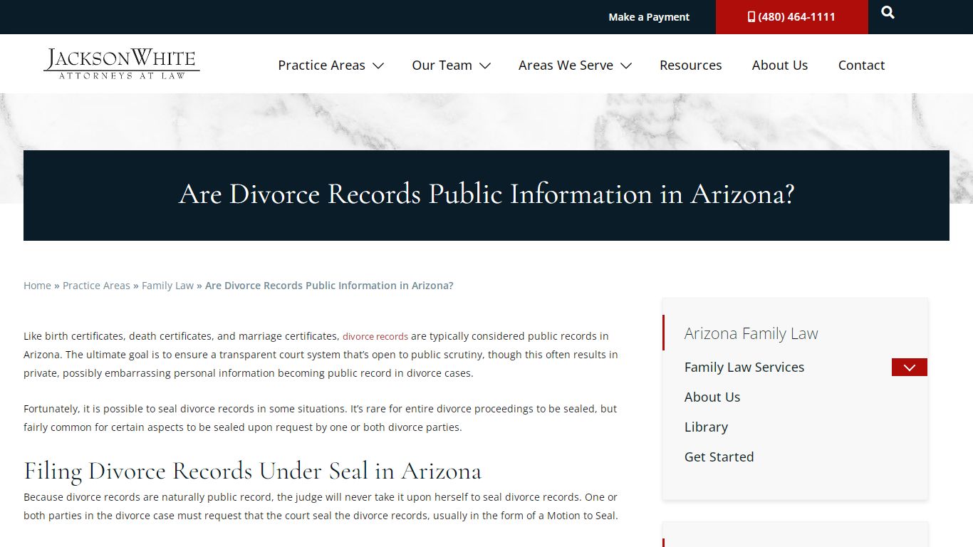 Are Divorce Records Available to the Public in Arizona?